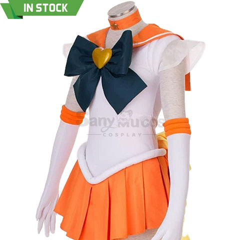 【In Stock】Anime Sailor Moon Supers Cosplay Venus Minako Aino Battle Suit Costume Costumes