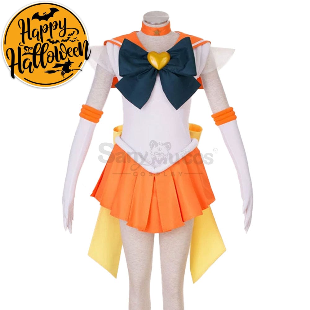 【In Stock】Anime Sailor Moon Supers Cosplay Venus Minako Aino Battle Suit Costume Costumes