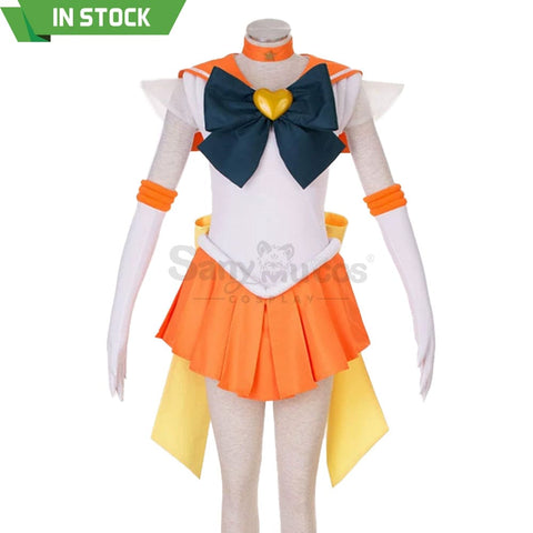 【In Stock】Anime Sailor Moon Supers Cosplay Venus Minako Aino Battle Suit Costume Costumes