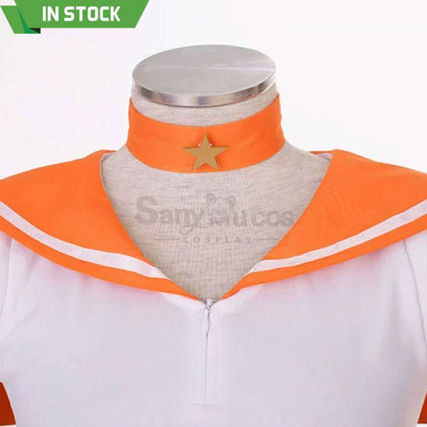 【In Stock】Anime Sailor Moon Supers Cosplay Venus Minako Aino Battle Suit Costume Costumes