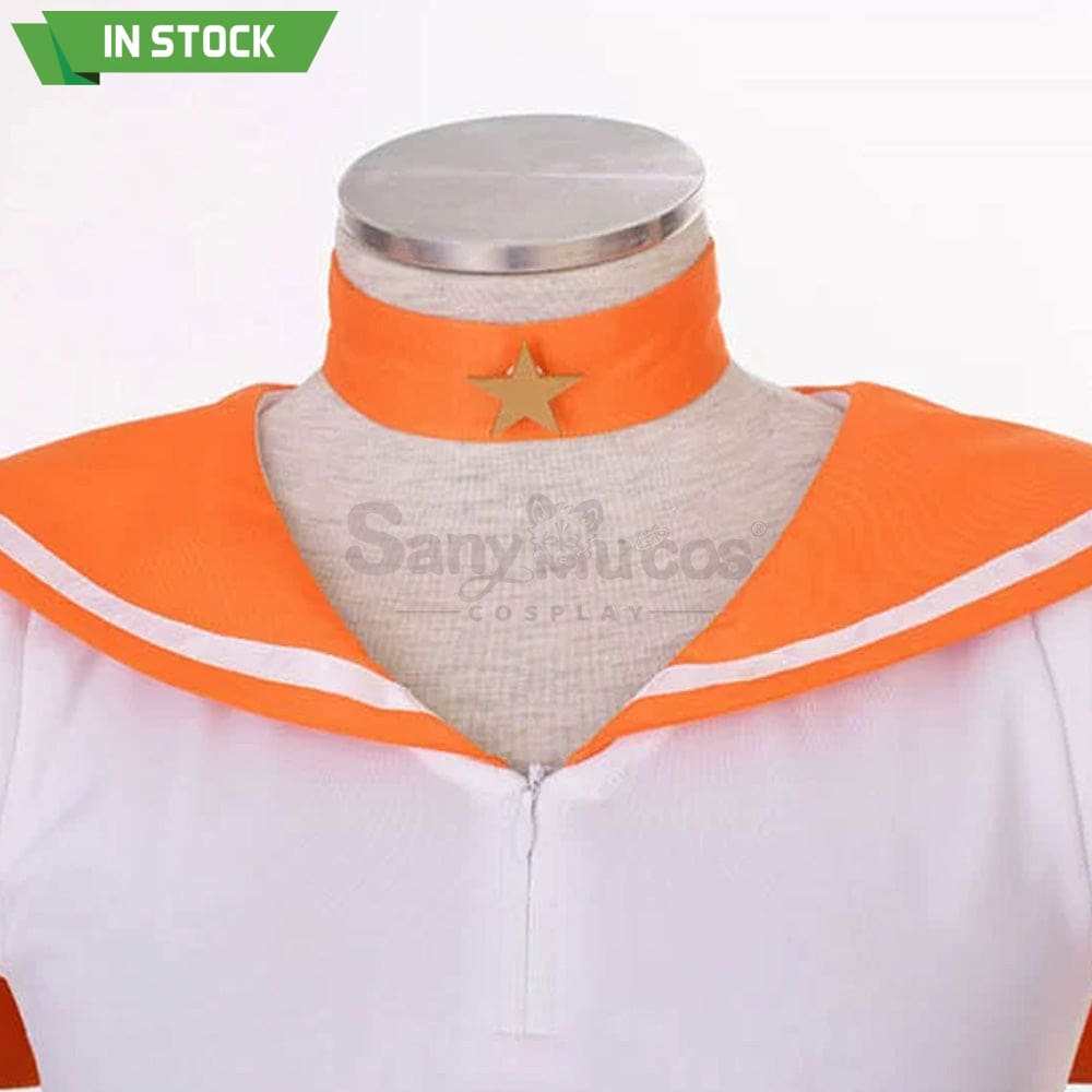 【In Stock】Anime Sailor Moon Supers Cosplay Venus Minako Aino Battle Suit Costume Costumes