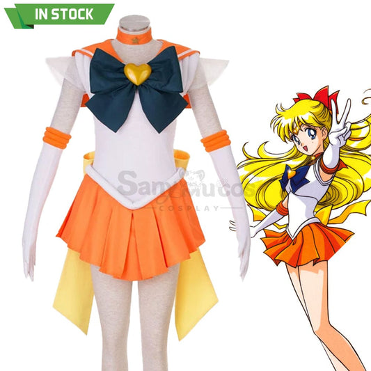 【In Stock】Anime Sailor Moon Supers Cosplay Venus Minako Aino Battle Suit Costume Costumes 1000