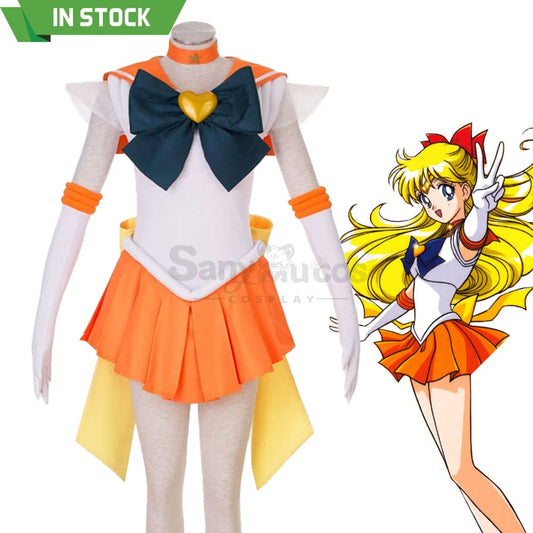 【In Stock】Anime Sailor Moon Supers Cosplay Venus Minako Aino Battle Suit Costume Costumes 1000