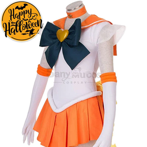 【In Stock】Anime Sailor Moon Supers Cosplay Venus Minako Aino Battle Suit Costume Costumes