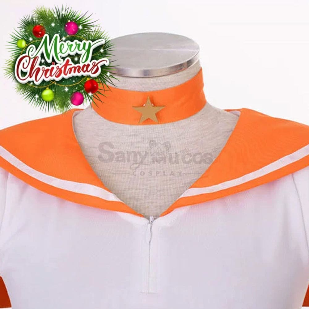 【In Stock】Anime Sailor Moon Supers Cosplay Venus Minako Aino Battle Suit Costume Costumes