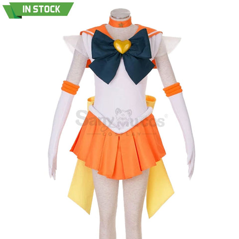 【In Stock】Anime Sailor Moon Supers Cosplay Venus Minako Aino Battle Suit Costume Costumes