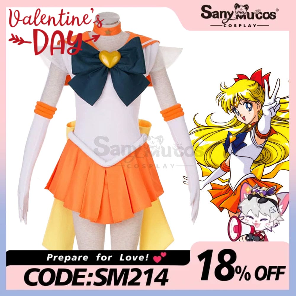 【In Stock】Anime Sailor Moon Supers Cosplay Venus Minako Aino Battle Suit Costume Costumes