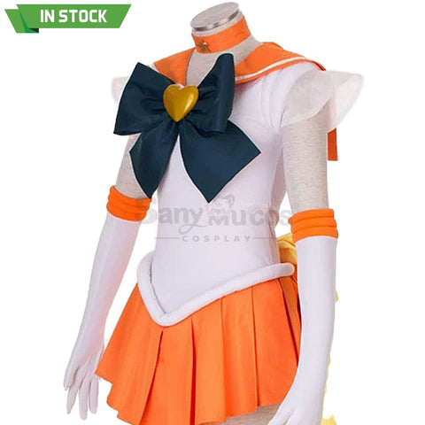 【In Stock】Anime Sailor Moon Supers Cosplay Venus Minako Aino Battle Suit Costume Costumes