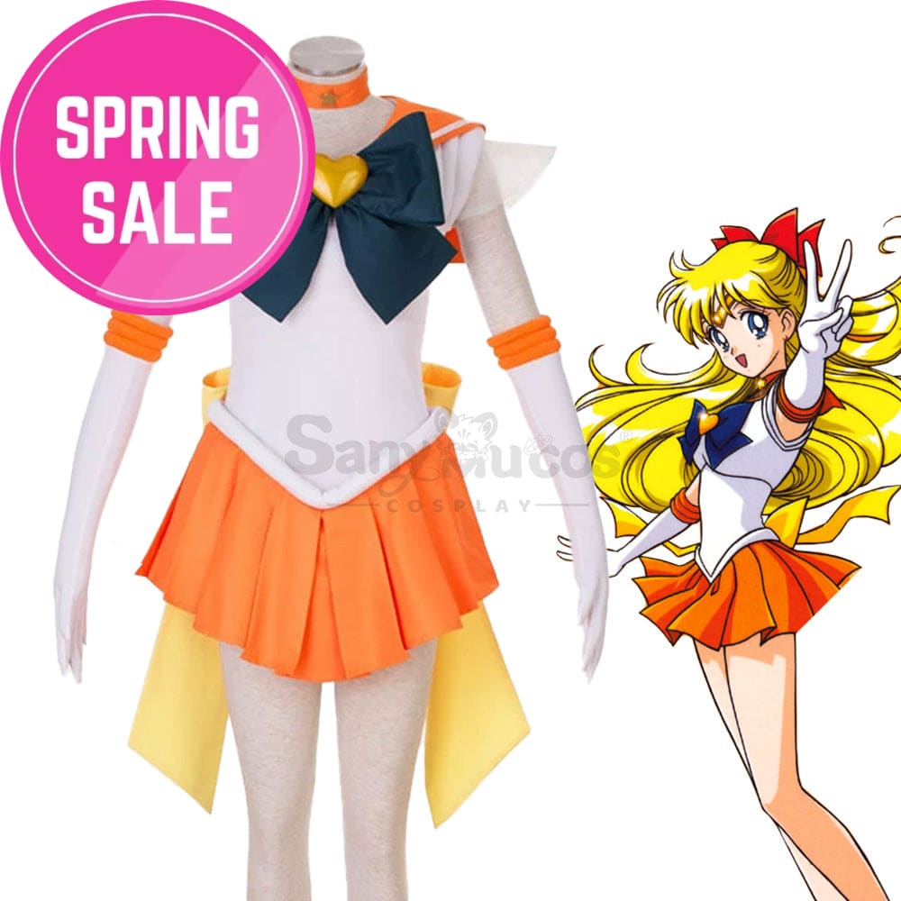 【In Stock】Anime Sailor Moon Supers Cosplay Venus Minako Aino Battle Suit Costume Costumes