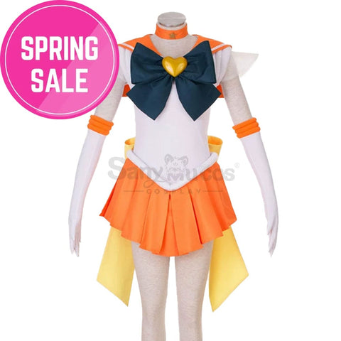 【In Stock】Anime Sailor Moon Supers Cosplay Venus Minako Aino Battle Suit Costume Costumes