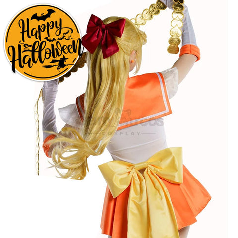 【In Stock】Anime Sailor Moon Supers Cosplay Venus Minako Aino Battle Suit Costume Premium