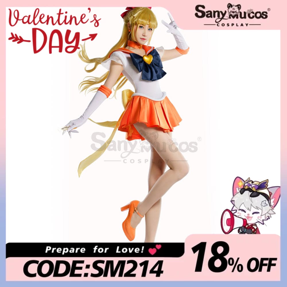 【In Stock】Anime Sailor Moon Supers Cosplay Venus Minako Aino Battle Suit Costume Premium