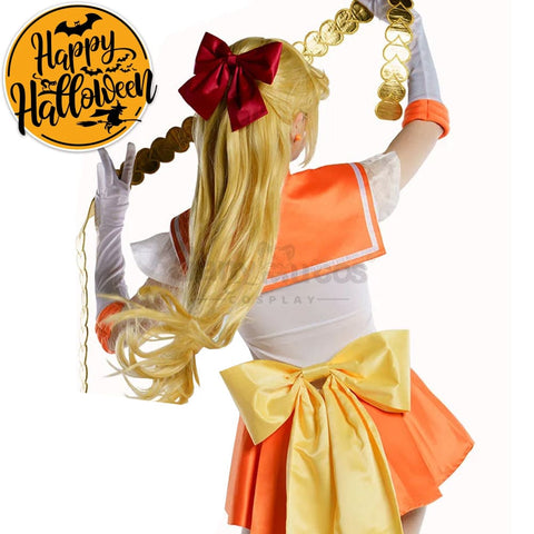 【In Stock】Anime Sailor Moon Supers Cosplay Venus Minako Aino Battle Suit Costume Premium