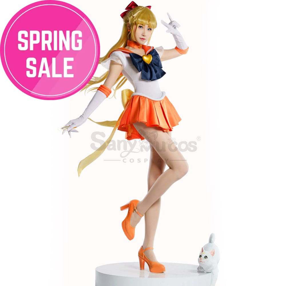 【In Stock】Anime Sailor Moon Supers Cosplay Venus Minako Aino Battle Suit Costume Premium