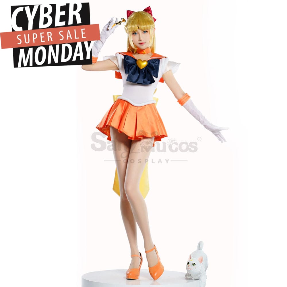 【In Stock】Anime Sailor Moon Supers Cosplay Venus Minako Aino Battle Suit Costume Premium