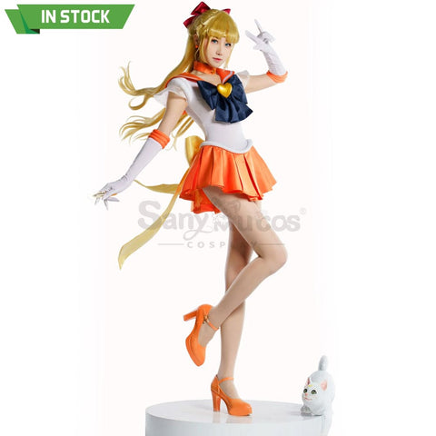 【In Stock】Anime Sailor Moon Supers Cosplay Venus Minako Aino Battle Suit Costume Premium