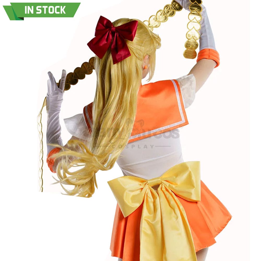 【In Stock】Anime Sailor Moon Supers Cosplay Venus Minako Aino Battle Suit Costume Premium