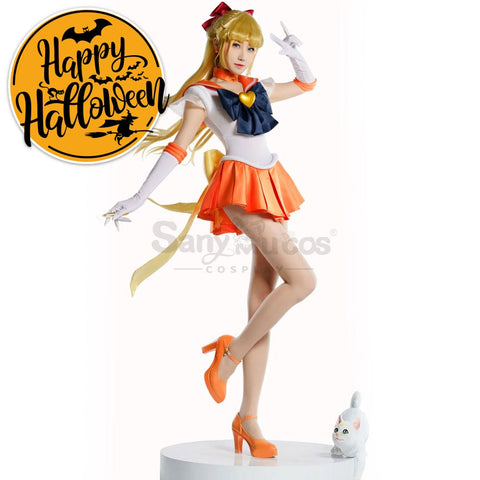 【In Stock】Anime Sailor Moon Supers Cosplay Venus Minako Aino Battle Suit Costume Premium