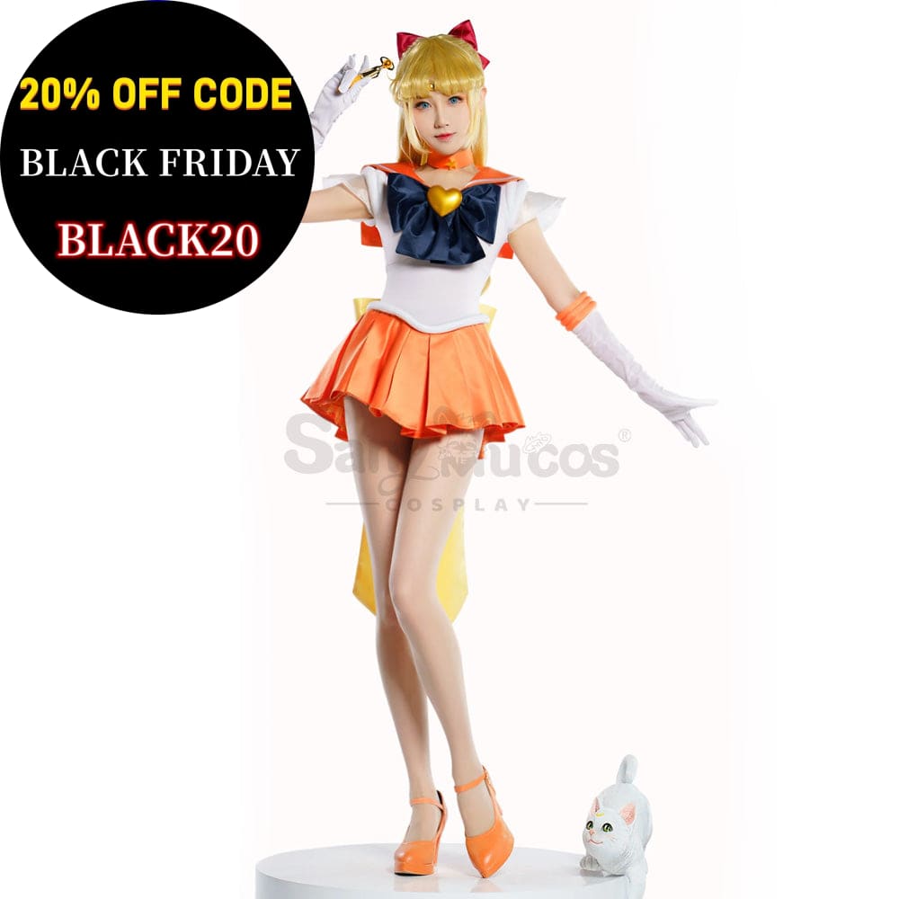 【In Stock】Anime Sailor Moon Supers Cosplay Venus Minako Aino Battle Suit Costume Premium