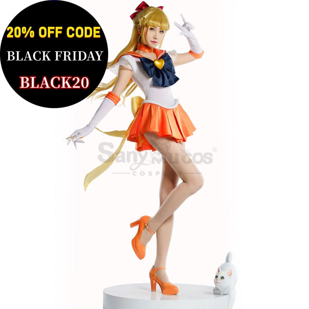 【In Stock】Anime Sailor Moon Supers Cosplay Venus Minako Aino Battle Suit Costume Premium