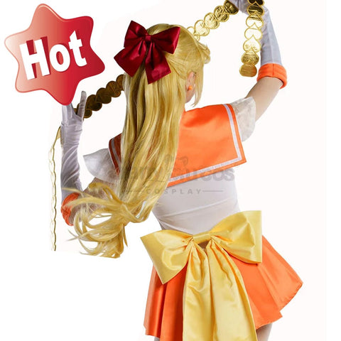 【In Stock】Anime Sailor Moon Supers Cosplay Venus Minako Aino Battle Suit Costume Premium