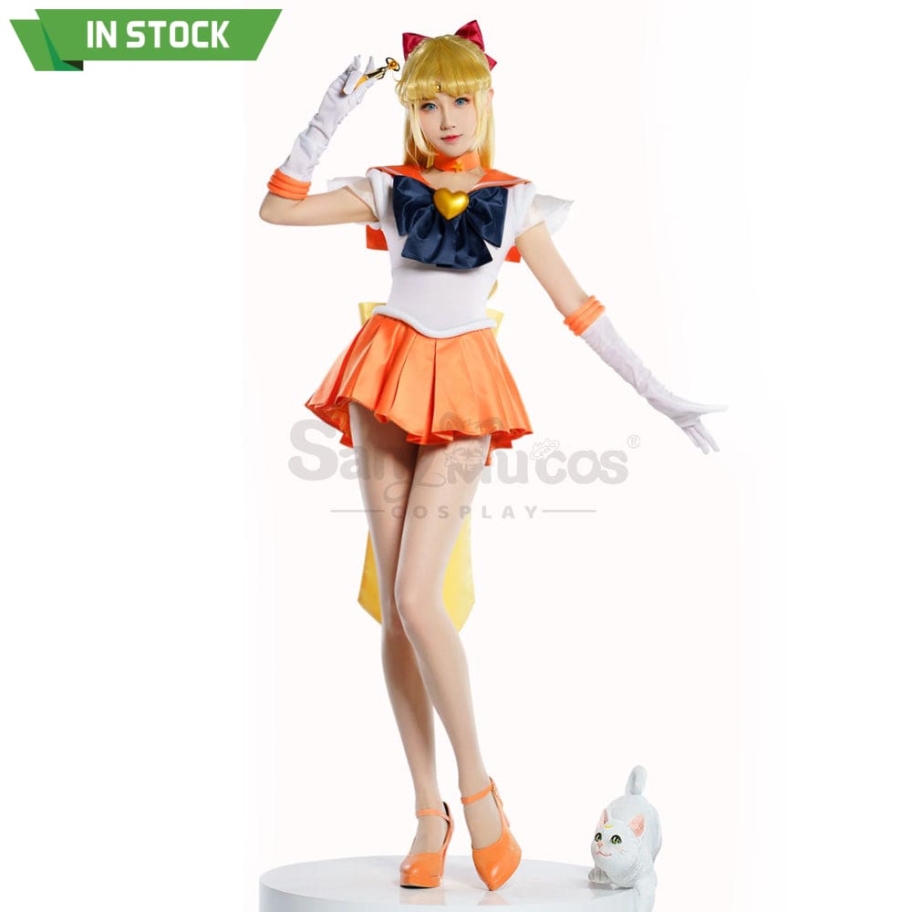 【In Stock】Anime Sailor Moon Supers Cosplay Venus Minako Aino Battle Suit Costume Premium