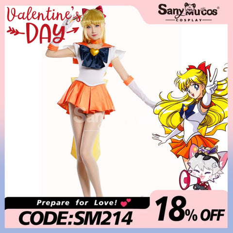 【In Stock】Anime Sailor Moon Supers Cosplay Venus Minako Aino Battle Suit Costume Premium