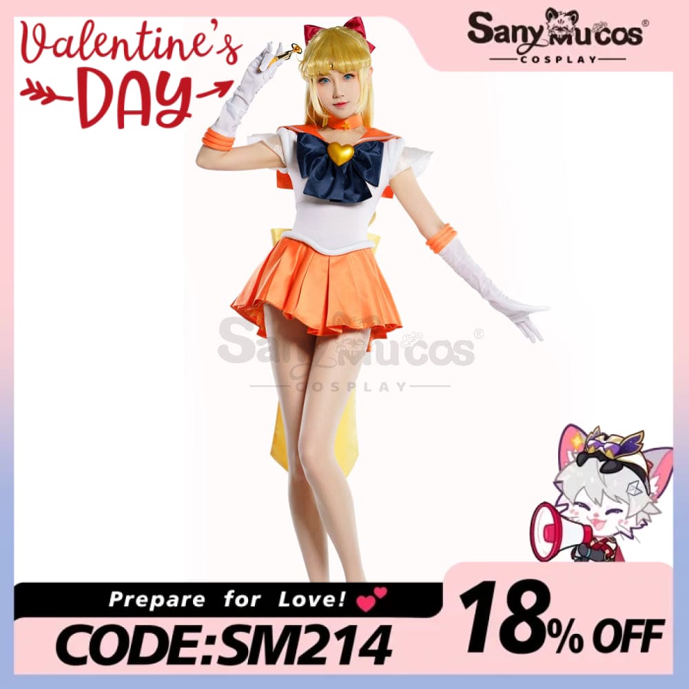 【In Stock】Anime Sailor Moon Supers Cosplay Venus Minako Aino Battle Suit Costume Premium