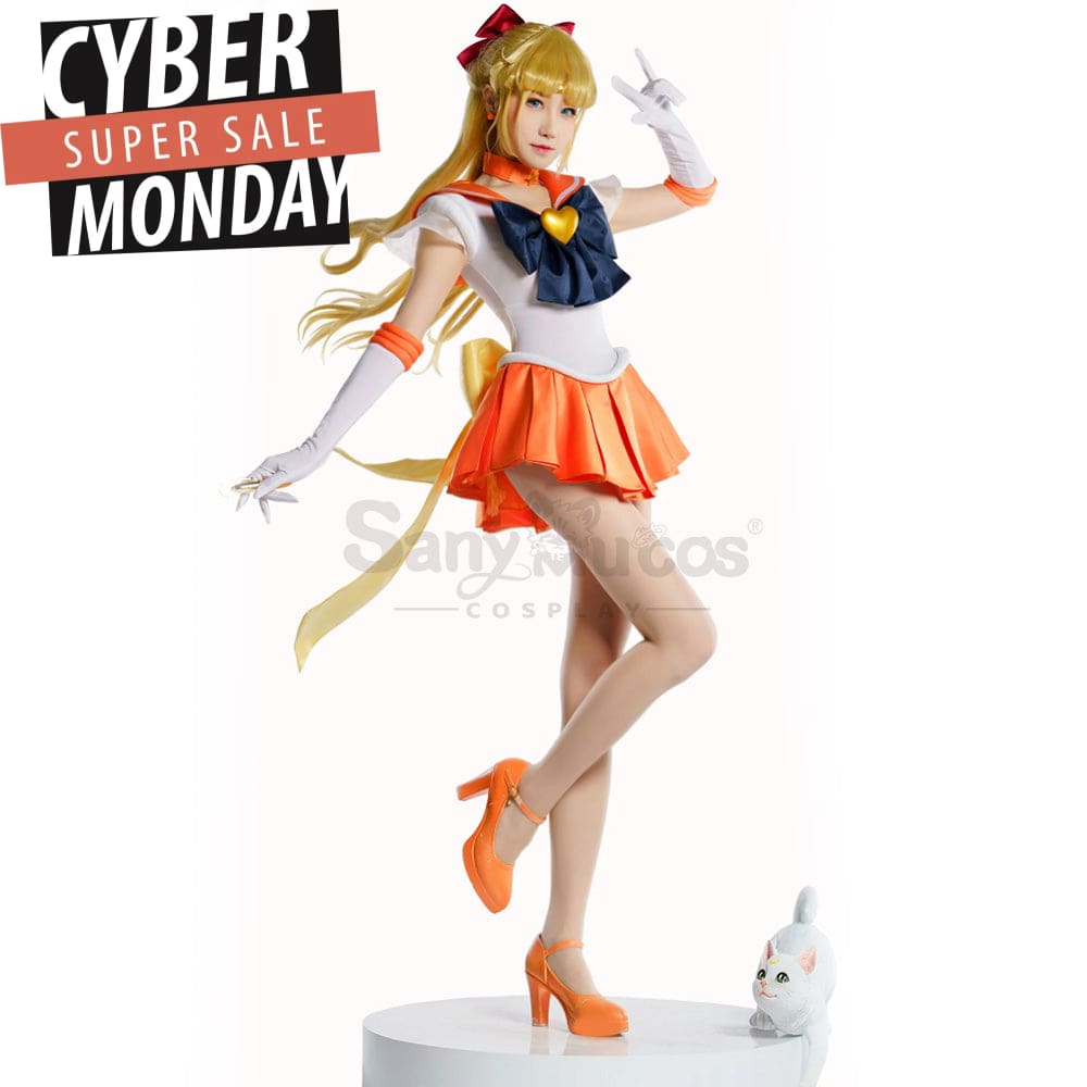 【In Stock】Anime Sailor Moon Supers Cosplay Venus Minako Aino Battle Suit Costume Premium