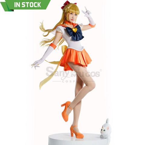 【In Stock】Anime Sailor Moon Supers Cosplay Venus Minako Aino Battle Suit Costume Premium