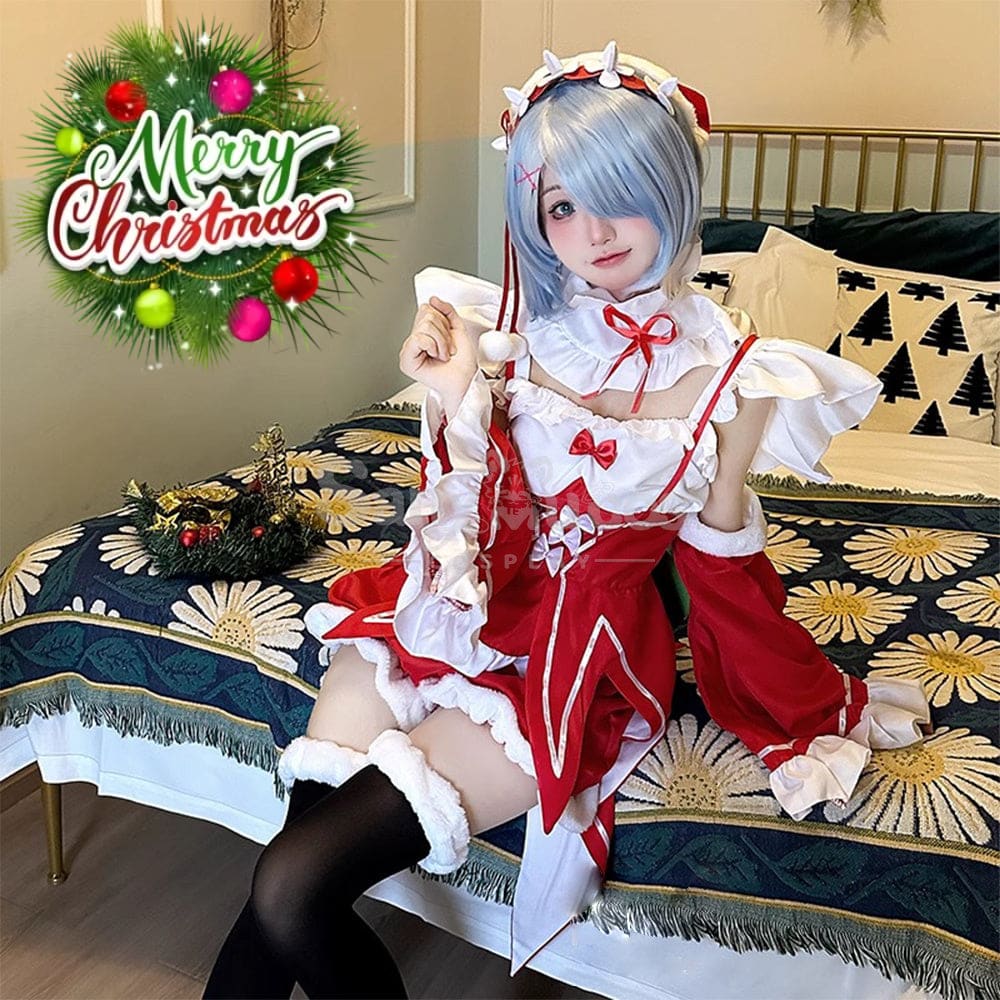 Anime Scratch Cosplay Ram/Rem Christmas Maid Costume Costumes