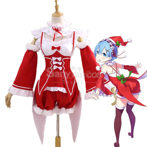 Anime Scratch Cosplay Ram/Rem Christmas Maid Costume Costumes
