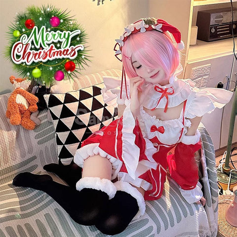 Anime Scratch Cosplay Ram/Rem Christmas Maid Costume Costumes