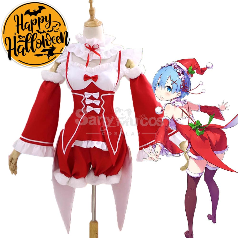Anime Scratch Cosplay Ram/Rem Christmas Maid Costume Costumes