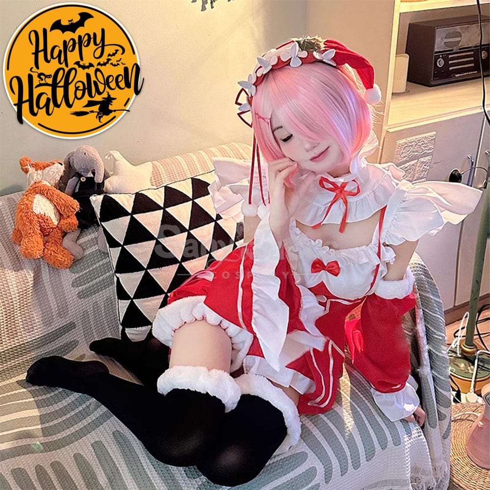 Anime Scratch Cosplay Ram/Rem Christmas Maid Costume Costumes