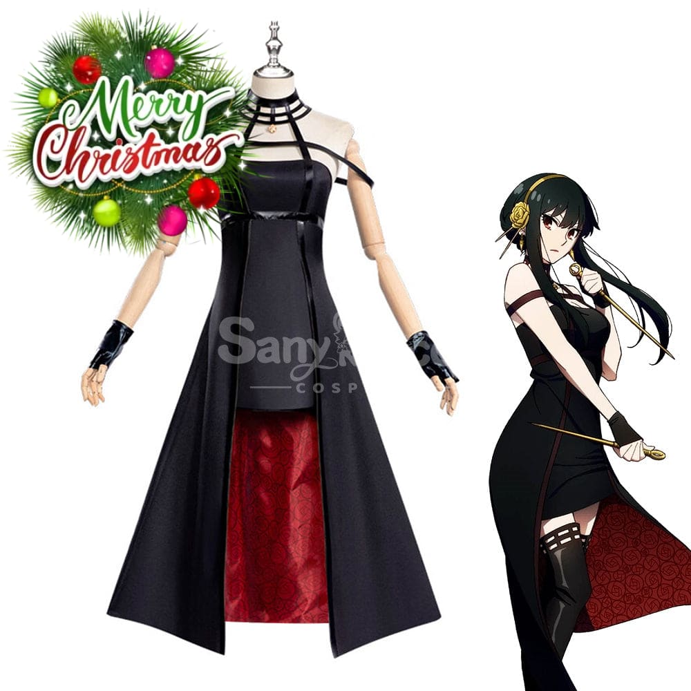 【48H To Ship】Anime Spy X Family Yor Forger Shinobi Assassin Sexy Short Dress Cosplay Costume