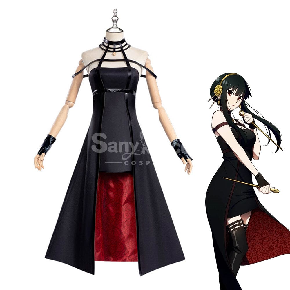 【48H To Ship】Anime Spy X Family Yor Forger Shinobi Assassin Sexy Short Dress Cosplay Costume