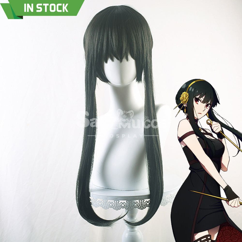 【In Stock】Anime Spy X Family: Yor Forger Thorn Princess Wig Assassin Cosplay Long Black 68Cm Wigs