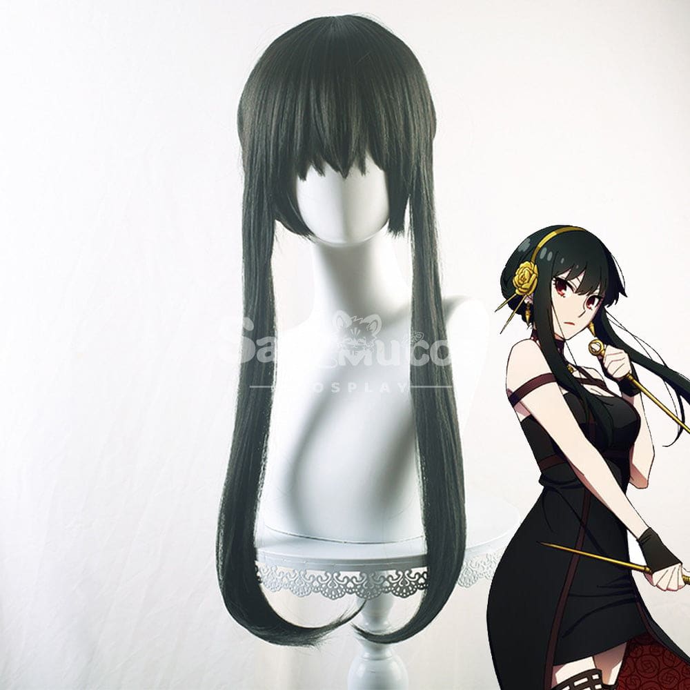 【In Stock】Anime Spy X Family: Yor Forger Thorn Princess Wig Assassin Cosplay Long Black 68Cm Wigs