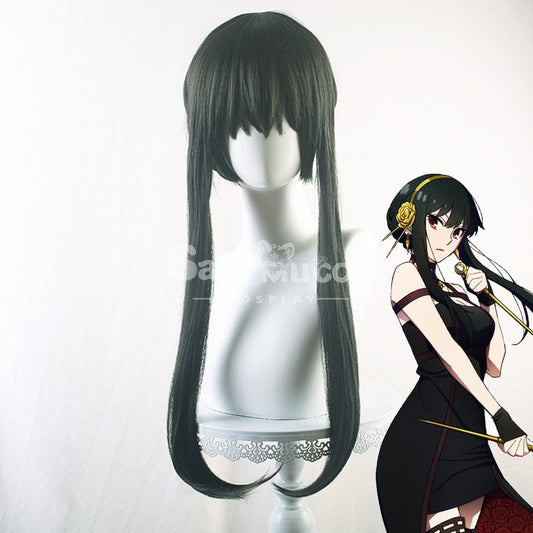 【In Stock】Anime Spy X Family: Yor Forger Thorn Princess Wig Assassin Cosplay Long Black 68Cm Wigs 1000