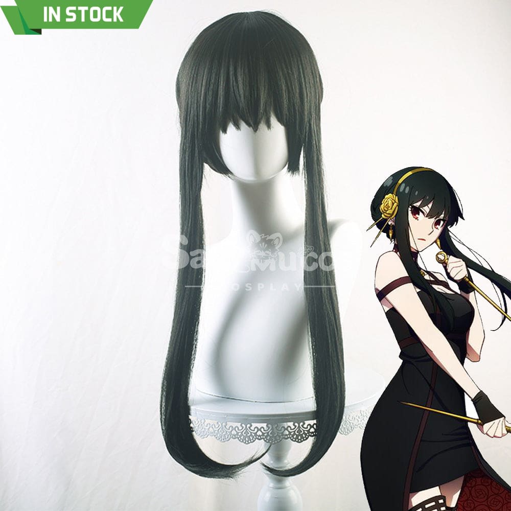 【In Stock】Anime Spy X Family: Yor Forger Thorn Princess Wig Assassin Cosplay Long Black 68Cm Wigs