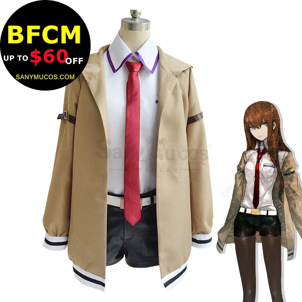 【In Stock】Anime Steins;Gate Cosplay Kurisu Makise Costume Plus Size Costumes