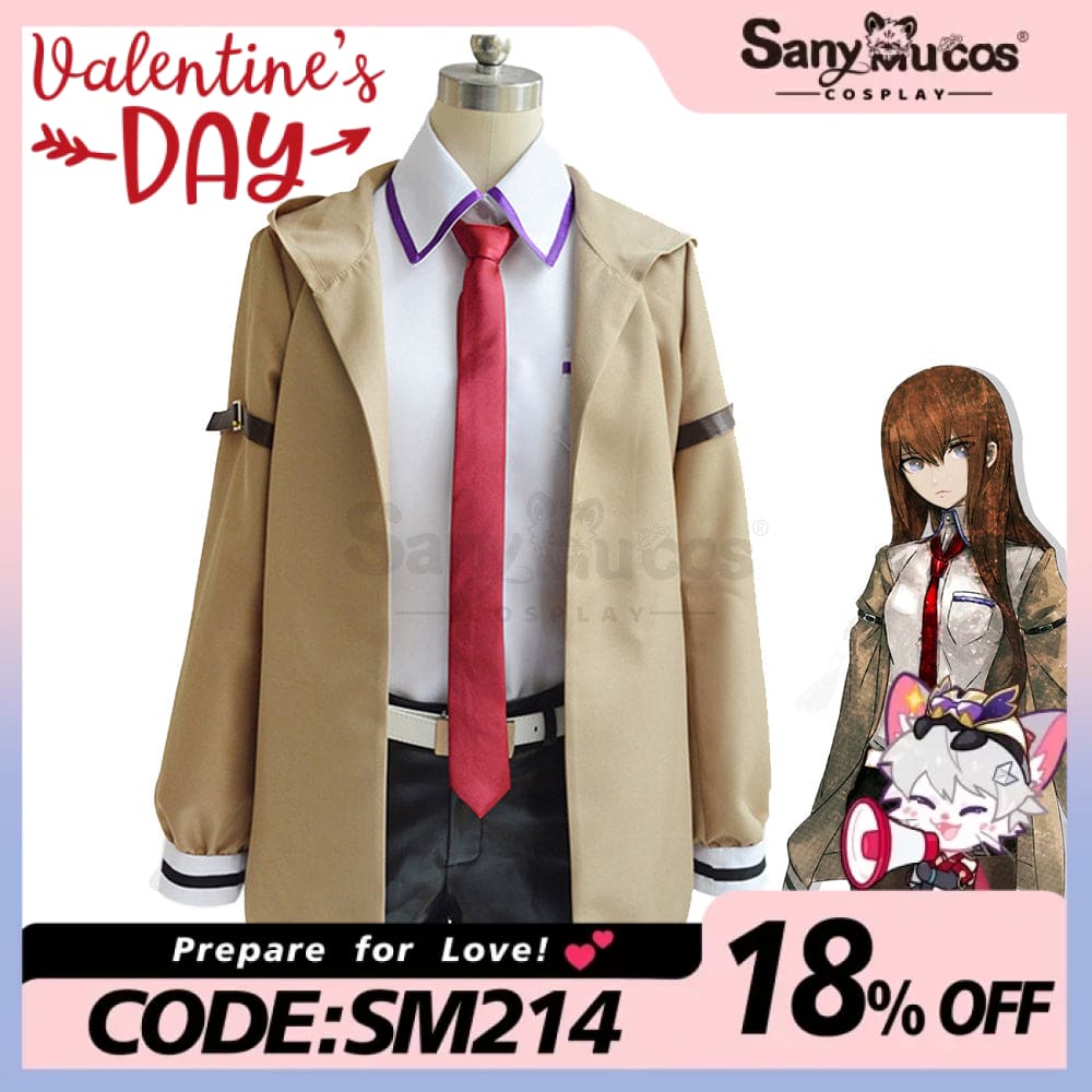 【In Stock】Anime Steins;Gate Cosplay Kurisu Makise Costume Plus Size Costumes