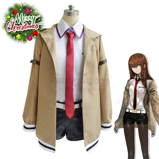 【In Stock】Anime Steins;Gate Cosplay Kurisu Makise Costume Plus Size Costumes 1000