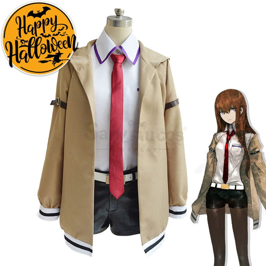 【In Stock】Anime Steins;Gate Cosplay Kurisu Makise Costume Plus Size Costumes 1000