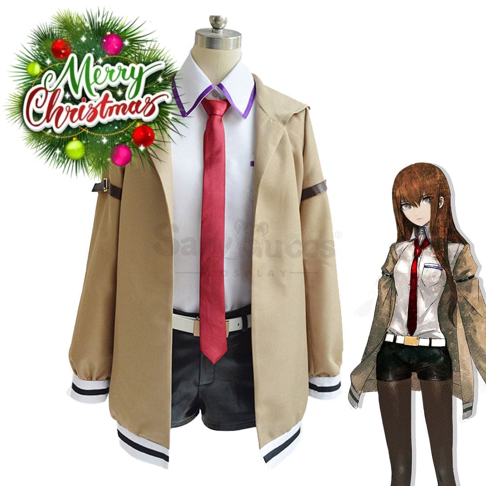 【In Stock】Anime Steins;Gate Cosplay Kurisu Makise Costume Plus Size Costumes