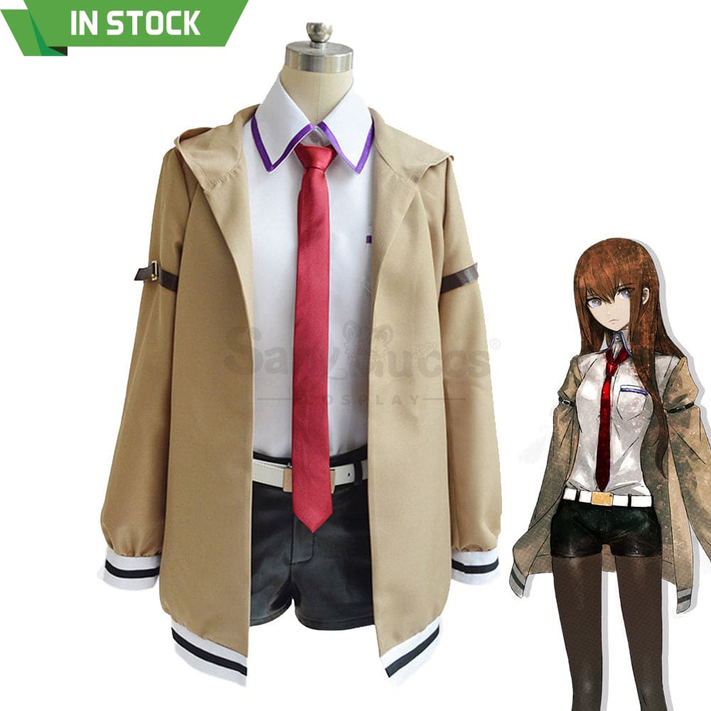 【In Stock】Anime Steins;Gate Cosplay Kurisu Makise Costume Plus Size Costumes