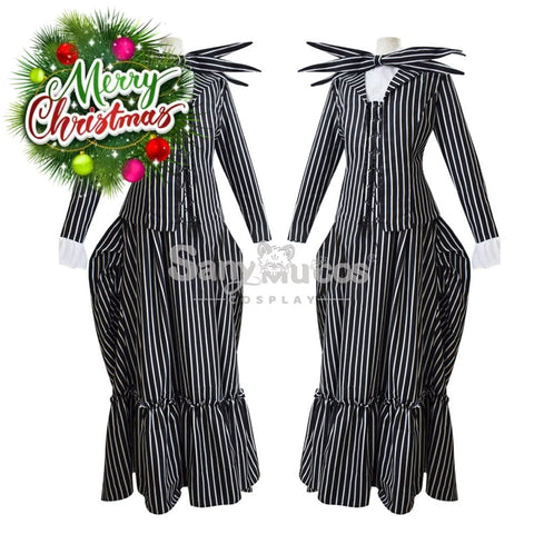 【In Stock】Anime The Nightmare Before Christmas Cosplay Jack Skellington Costume Female Costumes