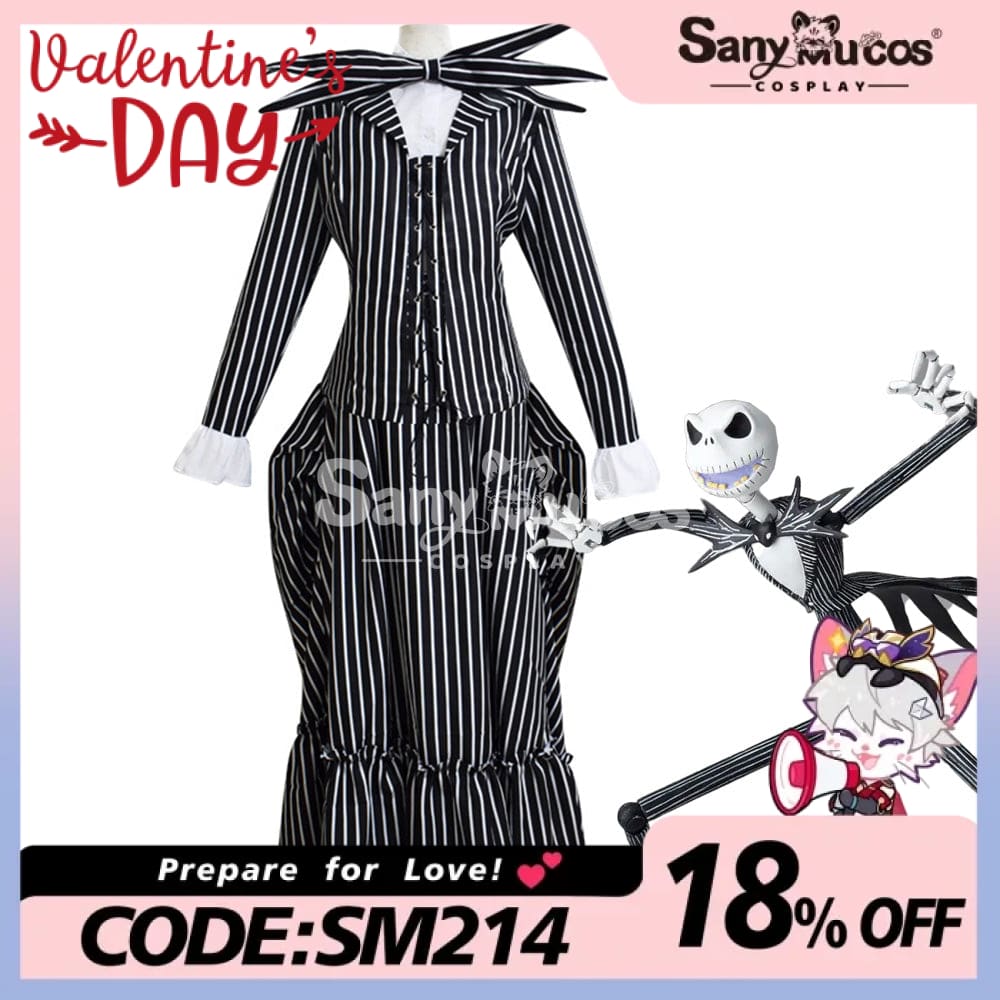 【In Stock】Anime The Nightmare Before Christmas Cosplay Jack Skellington Costume Female Costumes