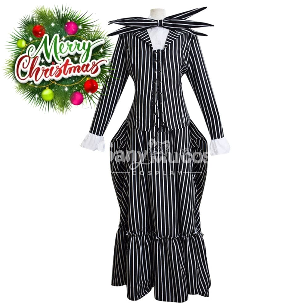 【In Stock】Anime The Nightmare Before Christmas Cosplay Jack Skellington Costume Female Costumes